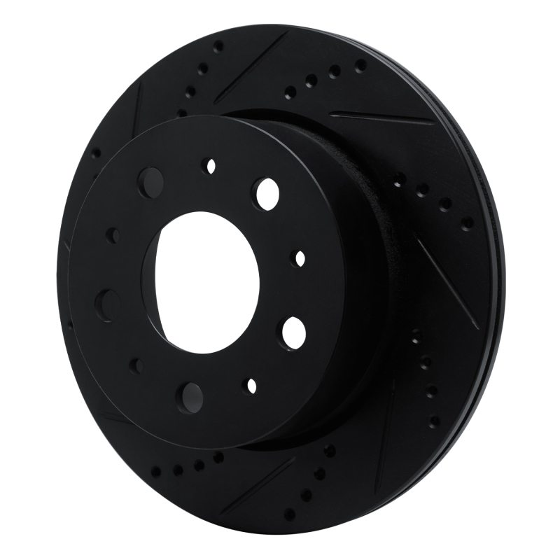 Ram Promaster 2500 Brake Rotor (1) - Rear Left - R1 Concepts - Drilled & Slotted - Black - `14-`21